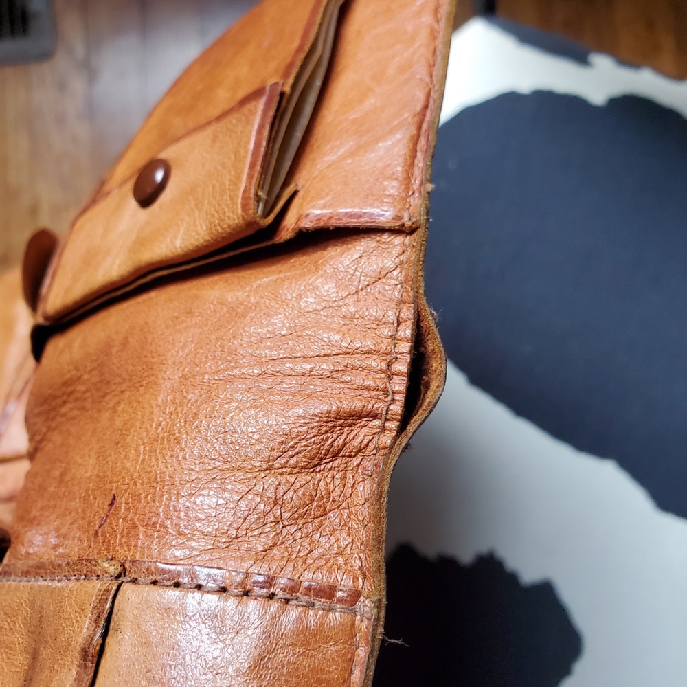 Vintage leather clutch